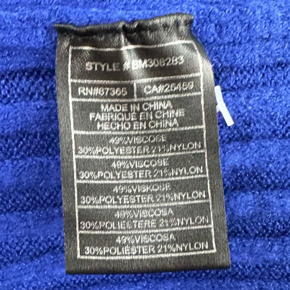 Steve Madden Blue Remi Crew Neck Cold Shoulder Long Sleeve Sweater Dress Size L - Picture 6 of 10